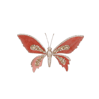 Papillon de Noël rose sombre 