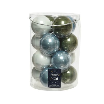Lot de 16 boules de Noël / Bleu 