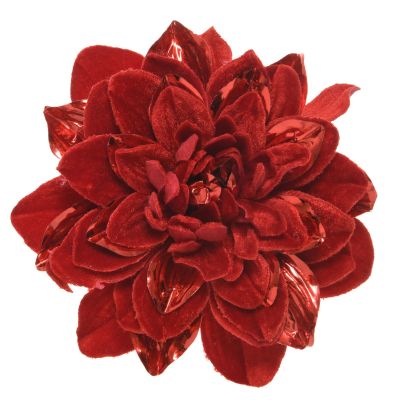 Pivoine en velours rouge