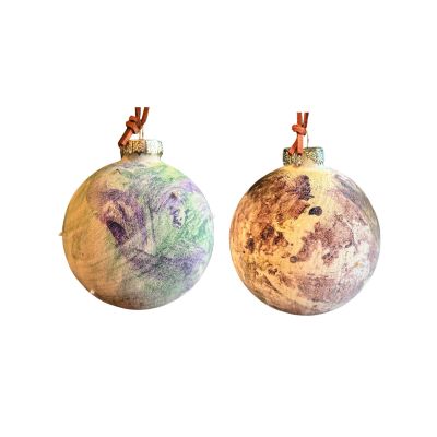 Boules de Noël vieux rose et vert