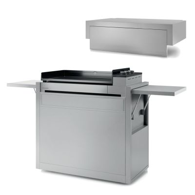 Plancha gaz Premium 75 inox + chariot + capot 
