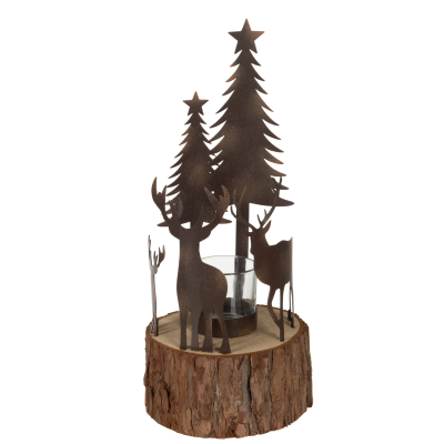 Photophore Noël en bois