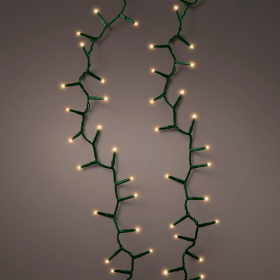 Guirlande lumineuse Led guirlande compact 8 fonctions effet clignotant - 4500cm-2000l - vert/blanc classique 