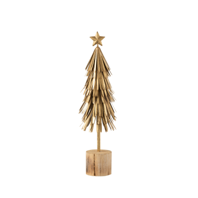 Sapin de Noël or M (11x11x37cm)