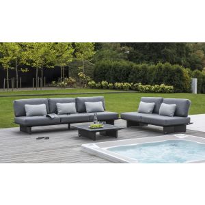 Salon d'angle anthracite Arbon (2 places + 2places)